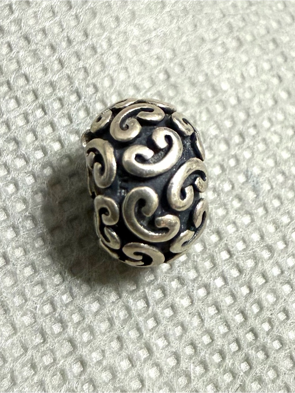 Pandora Sterling Silver Feeling Groovy Swirl Baroque Bead #790400